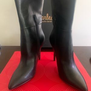 Charles David Black Mid-Calf Boots
